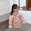 女童冬装棉服2021韩版女宝宝洋气加厚外套小女孩儿童棉衣