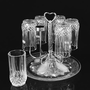 玻璃杯挂架子置物架水杯带杯架创意家用茶，杯架倒挂沥水架杯子托盘