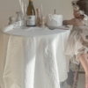 ins棉布褶皱桌布拍照道具背景甜品台装饰白色餐桌布野餐布