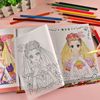 儿童临摹描画本女孩卡通公主简笔画美少女蒙纸学画涂色绘画册套装