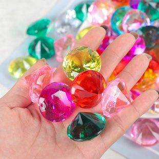 宝石玩具公主宝石儿童水晶宝石水晶，钻石粒装饰品七彩，石弱视(石弱视)训练