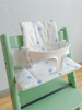 成长椅坐垫适用stoke防水耐脏吃饭椅宝宝餐椅配件婴儿通用棉靠垫