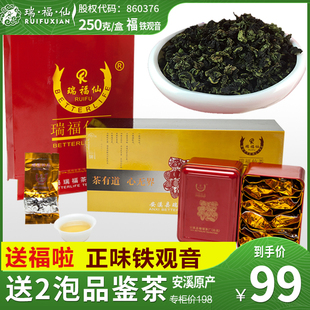 茶叶礼盒装2023新茶乌龙茶铁观音清香型私房茶250g铁观音茶叶