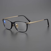蔡司眼镜架纯钛超轻全框ZS70006黑金茶色可配近视 老花防蓝光