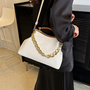 中式小众包包女士2023时尚，链条手提单肩包中国风斜挎夹口包