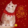 宠物新年项圈狗狗猫咪口水巾节日围脖围嘴毛线针织猫咪圣诞节项圈
