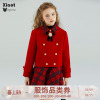 小童木英伦学院风女童，小香风套装秋冬洋气，红色格纹新年童装
