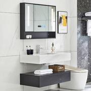 大理石轻奢浴室柜组合简约现代卫生间小户型洗手台洗漱台智能镜柜