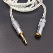 高端hifi无损耳机延长线，8股镀银3.5公对母支持耳麦二合一直播加长
