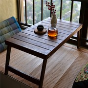 泰国进口可折叠木桌飘窗小桌子日式矮桌炕桌学习桌小茶几野外餐桌