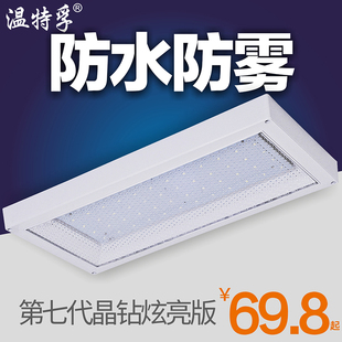 温特孚led长方形吸顶灯厨房灯具厨卫灯卫生间灯防水过道走廊明装