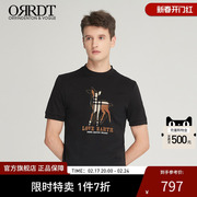 ORRDT澳林丹顿男装休闲个性图案T恤男秋冬男士短袖A17C2806