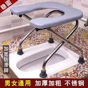 坐便椅老人孕妇坐便器简易可折叠家用蹲便改移动马桶，便携厕所凳子