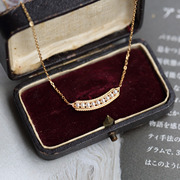 mxx日本agete同款简约珍珠气泡，微笑豌豆锁骨链925纯银镀金项链