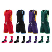 学生篮球服定制美式篮球球衣男童比赛训练服套装运动休闲