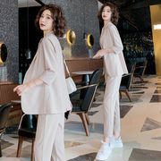 西装外套女2024夏季韩版时尚气质职业装薄款休闲网红西服套装