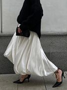 Solid color high waisted fluffy half skirt高腰蓬蓬裙半身裙女