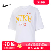 Nike耐克女装2024夏季宽松纯棉运动休闲圆领短袖T恤FQ6601