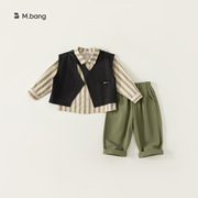 babycity春秋季儿童裤套装，韩版马甲童，三件套贝贝城童装ct83078
