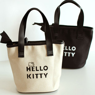 可爱 hello kitty黑色小拎包 手包化妆包 收纳包  手提迷你小包