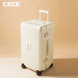cece2024行李箱女大容量，加厚铝框旅行箱男学生拉杆密码皮箱子