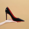 欧美尖头浅口细跟性感，红底高跟鞋红里黑色漆皮工作单鞋32-43婚鞋