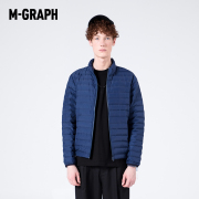 m-graph卓卡潮牌男装青春，流行修身轻薄短款羽绒服，简约纯色外套男