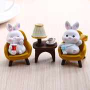 可爱兔子小摆件家居装饰品沙发边几客厅桌面治愈情绪稳定创意礼物