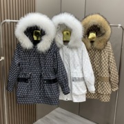 女韩版派克服中长款獭兔毛内胆可拆卸貉子毛领冬季皮草外套