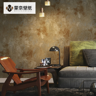 复古工业风美式水泥灰色斑驳纯色，素色墙纸客厅背景壁纸做旧侘寂风