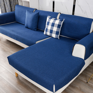亚麻沙发垫套全包万能套四季通用防滑简约现代坐垫客厅可纯色