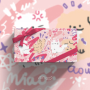 恋爱告急/粉色生日礼物包装纸大尺寸卡通可爱小狗情人节送女友
