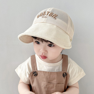 宝宝防晒帽春秋渔夫帽婴儿遮阳帽，一岁男童夏季透气网眼女童鸭舌帽