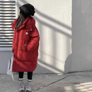 韩国童装儿童羽绒服中长款过膝加厚冬装男童女童青少年大码亲子装