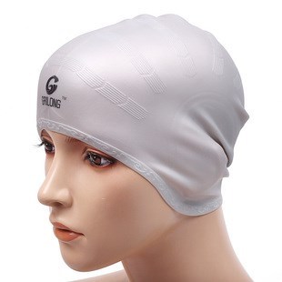 游泳帽耳朵防水护耳，泳帽品牌设计长发男士，女士硅胶0718g