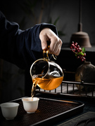 玻璃公道杯耐高温分茶器，茶海功夫玻璃茶具配件