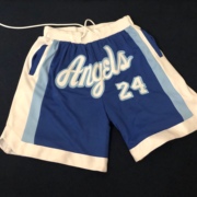 外贸尾货科比洛杉矶24号复古美式篮球短裤