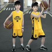 男童夏装背心套装儿童夏季运动球服中大童篮球服训练无袖速干衣服