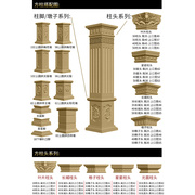 加厚方罗马柱模具大门四方形，装饰造型罗马柱模具，海量造型搭配