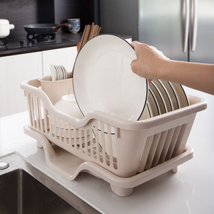 厨房沥水碗架带盖放碗箱装碗碟碗盘餐具，家用小型置物架碗筷收纳盒