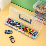 小汽车模型收纳盒带盖防尘透明展示架儿童乐高积木，玩具车整理箱盒