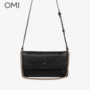 欧米omi女包2023手提单肩斜挎包，时尚折叠包菱形(包菱形，)纹链条小方包