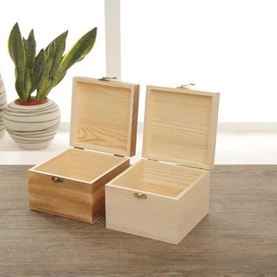 复古小箱子盒子，桌面木质首饰收纳盒，整理储物百宝箱道具箱
