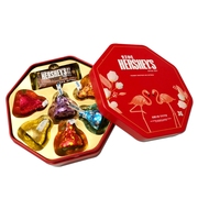 Hershey‘s好时之吻巧克力6粒+2排块火烈鸟铁盒礼盒装结婚喜糖