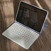 圆键妙控适用苹果2022ipad air5蓝牙键盘平板pro11鼠标套装9.7带触控板笔槽10.2少女心air4/3保护套8代壳