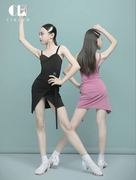 儿童拉丁舞蹈服装女童考级比赛训练服少儿拉丁练功服拉丁舞裙连体