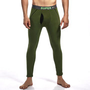 Superbody男士加绒保暖秋裤厚实线裤低腰青年单件棉衬裤紧身时尚
