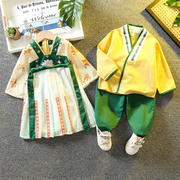 男童汉服春夏套装儿童，中国风唐装女童古风，超仙襦裙女孩古装连衣裙