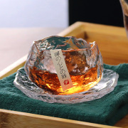 初雪琉璃品茗杯单杯日式迷你个人，小茶杯功夫茶，茶具单个小号玻璃杯