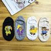 韩国进口女士硅胶船袜夏季可爱卡通，小熊隐形防脱个性时尚百搭